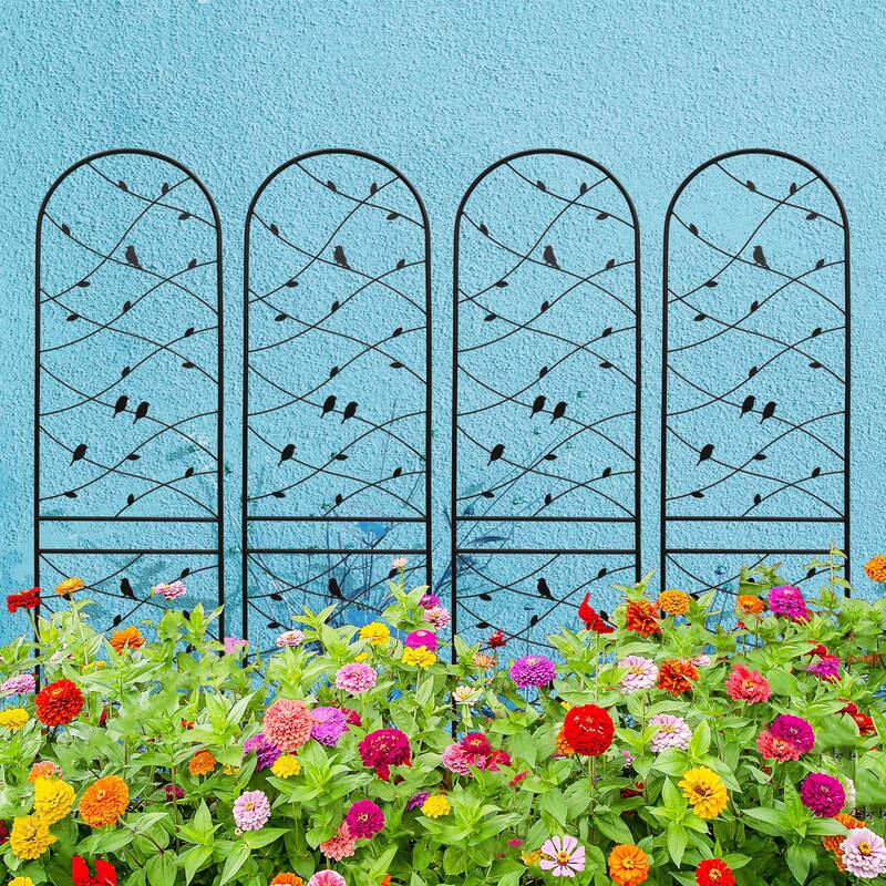 2 Pack Metal Garden Trellis Rustproof Trellis for Climbing Plants Outdoor Flower Support
