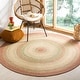 preview thumbnail 2 of 32, SAFAVIEH Handmade Braided Jemima Country Rug 3' Round - Rust/Multi - Round