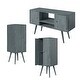 preview thumbnail 13 of 45, Carson Carrington Shorewood 3-Piece Mid Century Modern Vertical Chests and Entertainment Cabinet