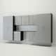 Option White Slatwall / Silver Cabinets