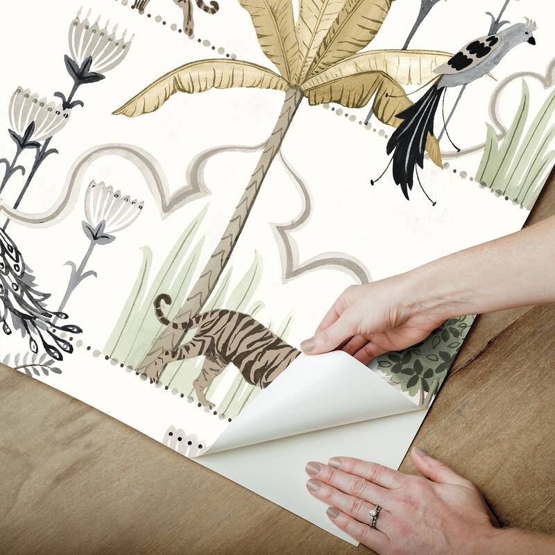 NuWallpaper Laos Ivory Peel and Stick Wallpaper