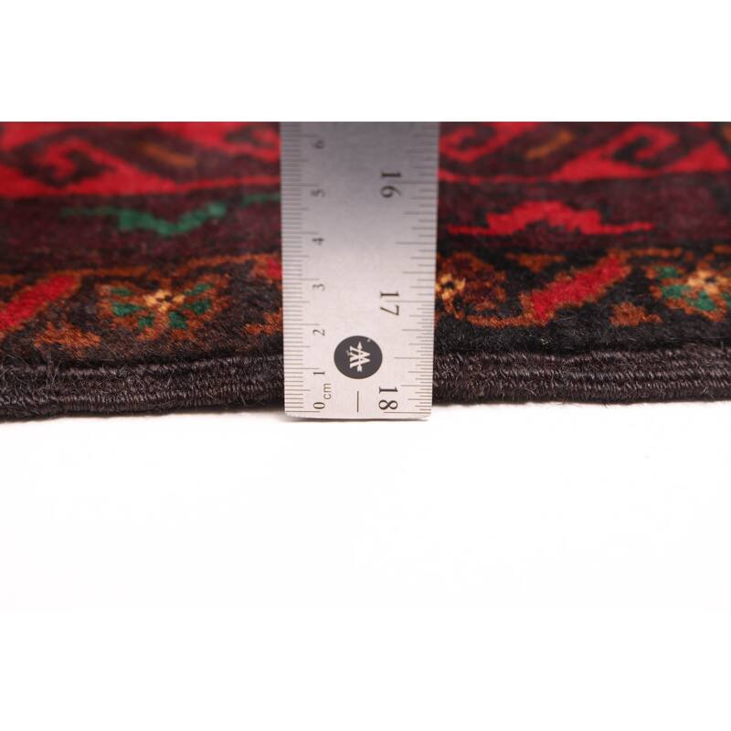 ECARPETGALLERY Hand-knotted Teimani Red Wool Rug - 3'7 x 5'9