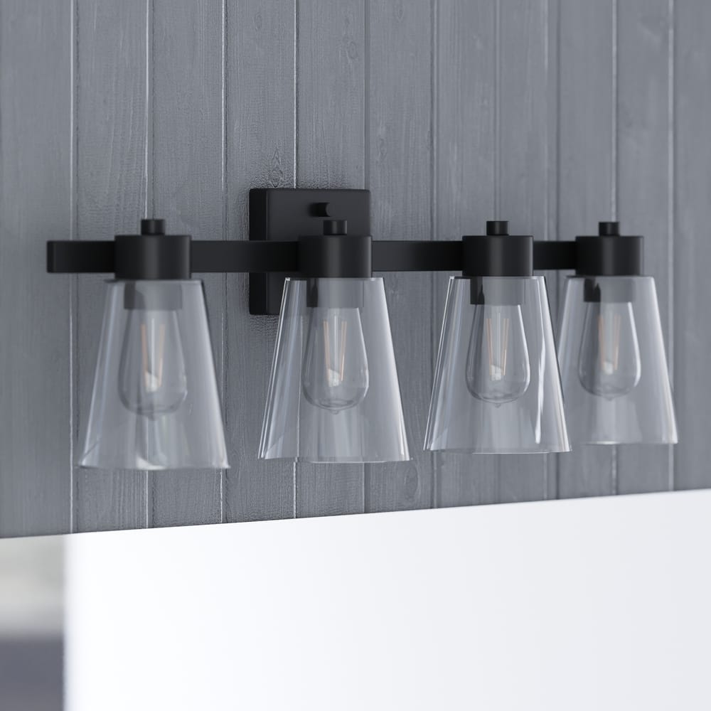 Prominence Home Fairendale Matte Black Farmhouse Vanity Light - Matte Black