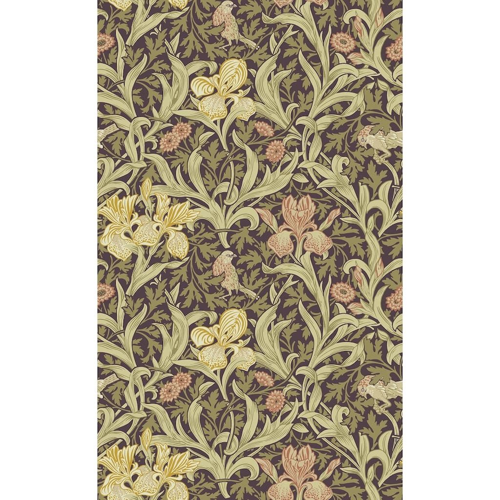 Iris Plum Wild Gardens Wallpaper