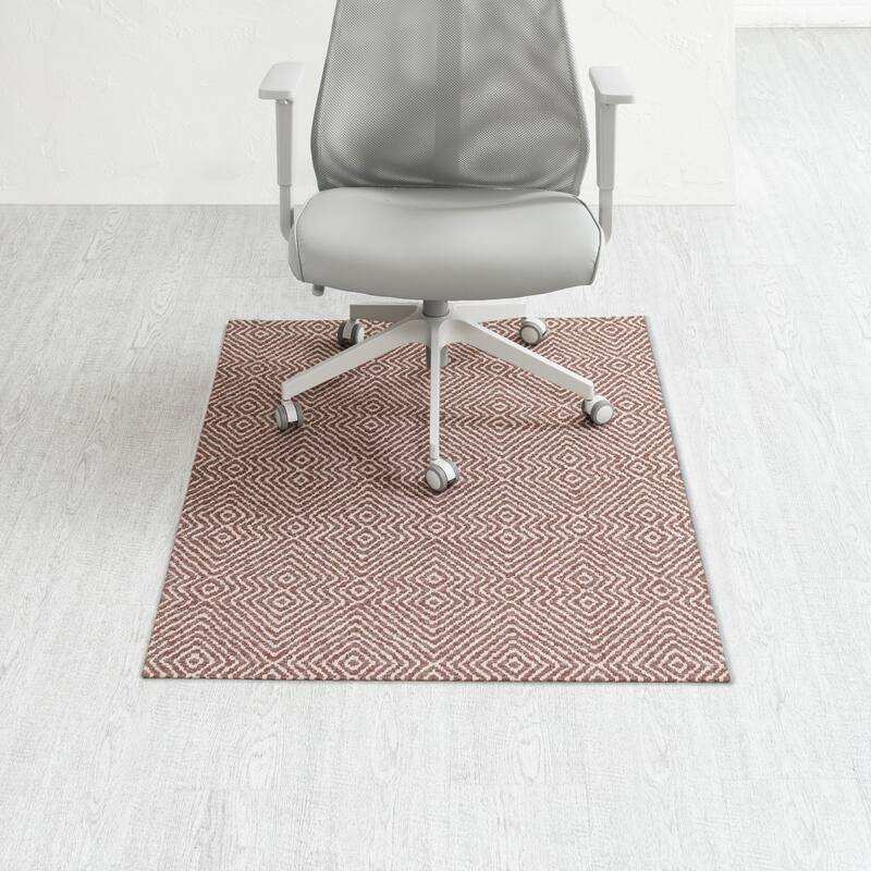 Jani 36"x48" Rug'd Chair Mat-Rug Style Office Chairmat for Carpet & Hard Floors| 0.25" Thick |Non-Slip, Foldable Desk Chair Mat - Merida