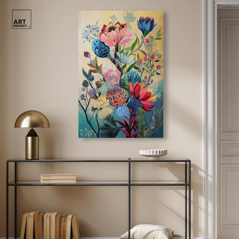 Exotic Bloom Medley I Canvas by Art Remedy, Gallery Wrapped