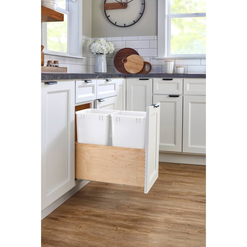 Rev-A-Shelf 4VLWCSC-1527DM-2 Value Line 11-1/2" Wide Wood Bottom Mount