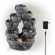 preview thumbnail 10 of 10, Alpine Corporation 14" Tall Tabletop 5-Tier Cascading Waterfall Fountain with LED Lights