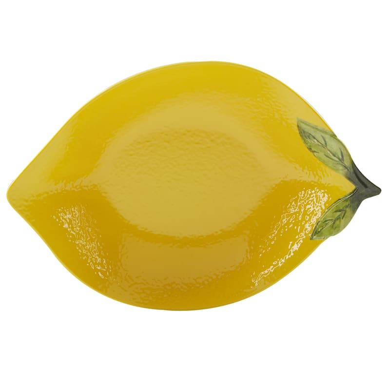 Certified International 3-D Lemon 2-piece Melamine Serving Set
