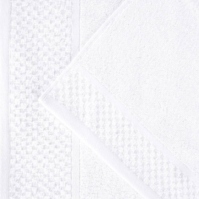 Superior Lodie Cotton Jacquard Solid and Two-Toned Bath Towel Set of 4