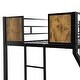 preview thumbnail 5 of 5, Twin Over Full Metal Bunk Bed With 2 Side Ladder and Full-Length Guardrail
