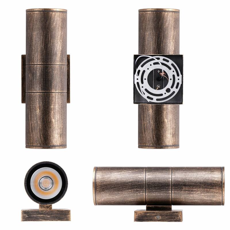 Up Down Outdoor Wall Light, IP65 Waterproof Alumnium Integrated Cylinder LED