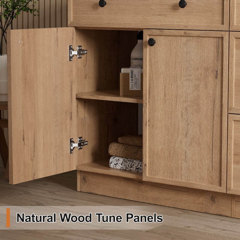 36"/48"/60"/72" Bathroom Vanity Set with Sink & Faucet