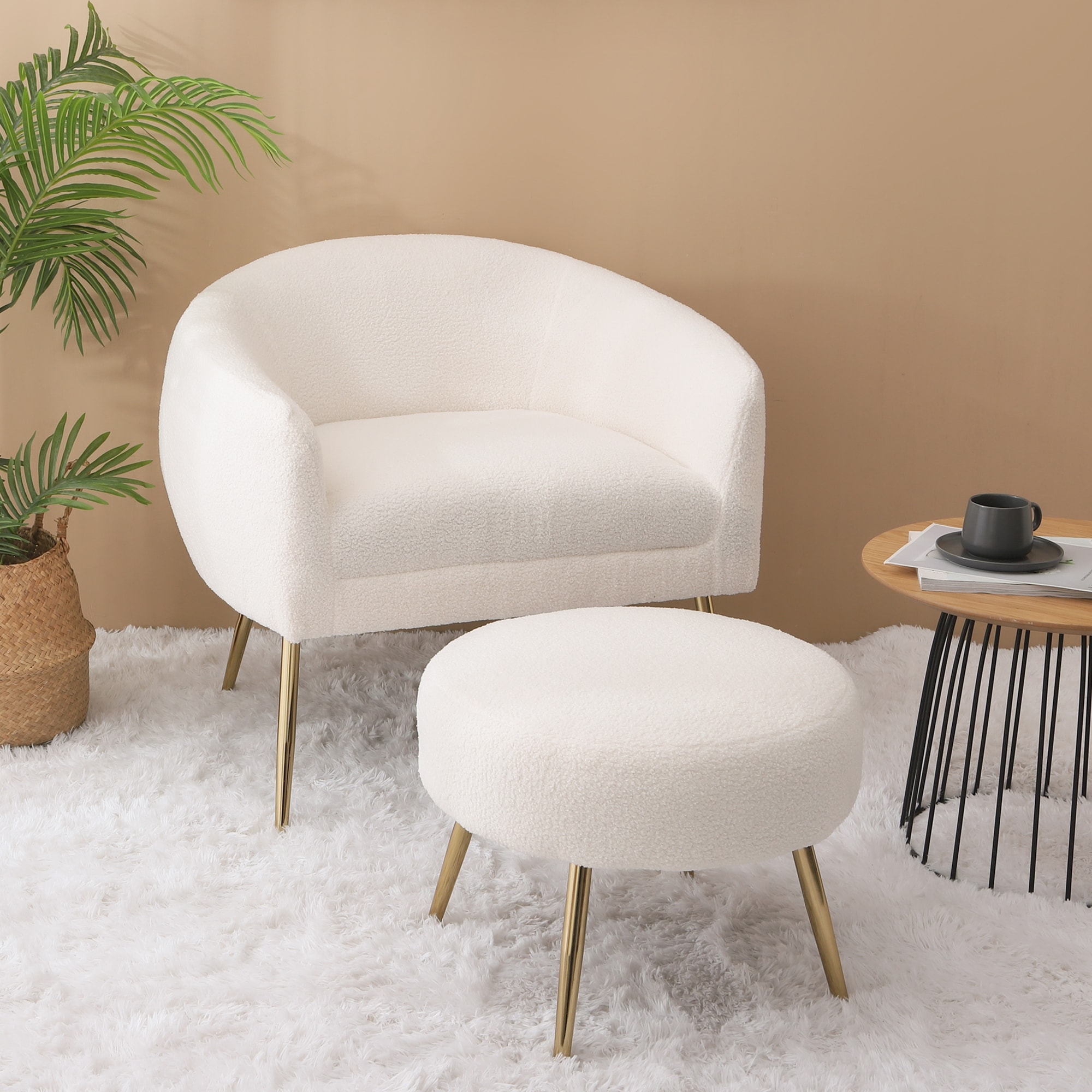 Plush bedroom shop chair