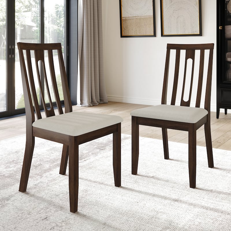 CraftPorch Contemporary Wooden Dining Chairs (Set of 2) - N/A