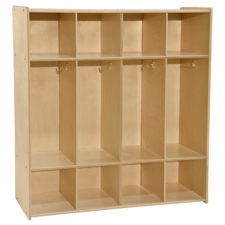 Contender 4-Section Birch Plywood Kids Locker with Cubbies - 46.75