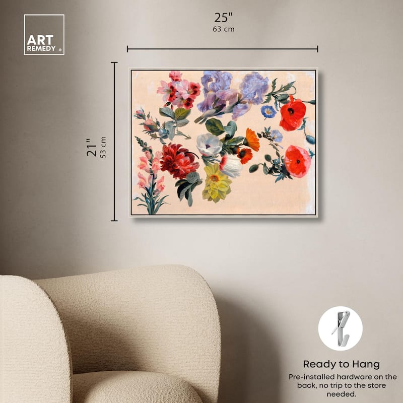 Summer Flowers Canvas by Art Remedy