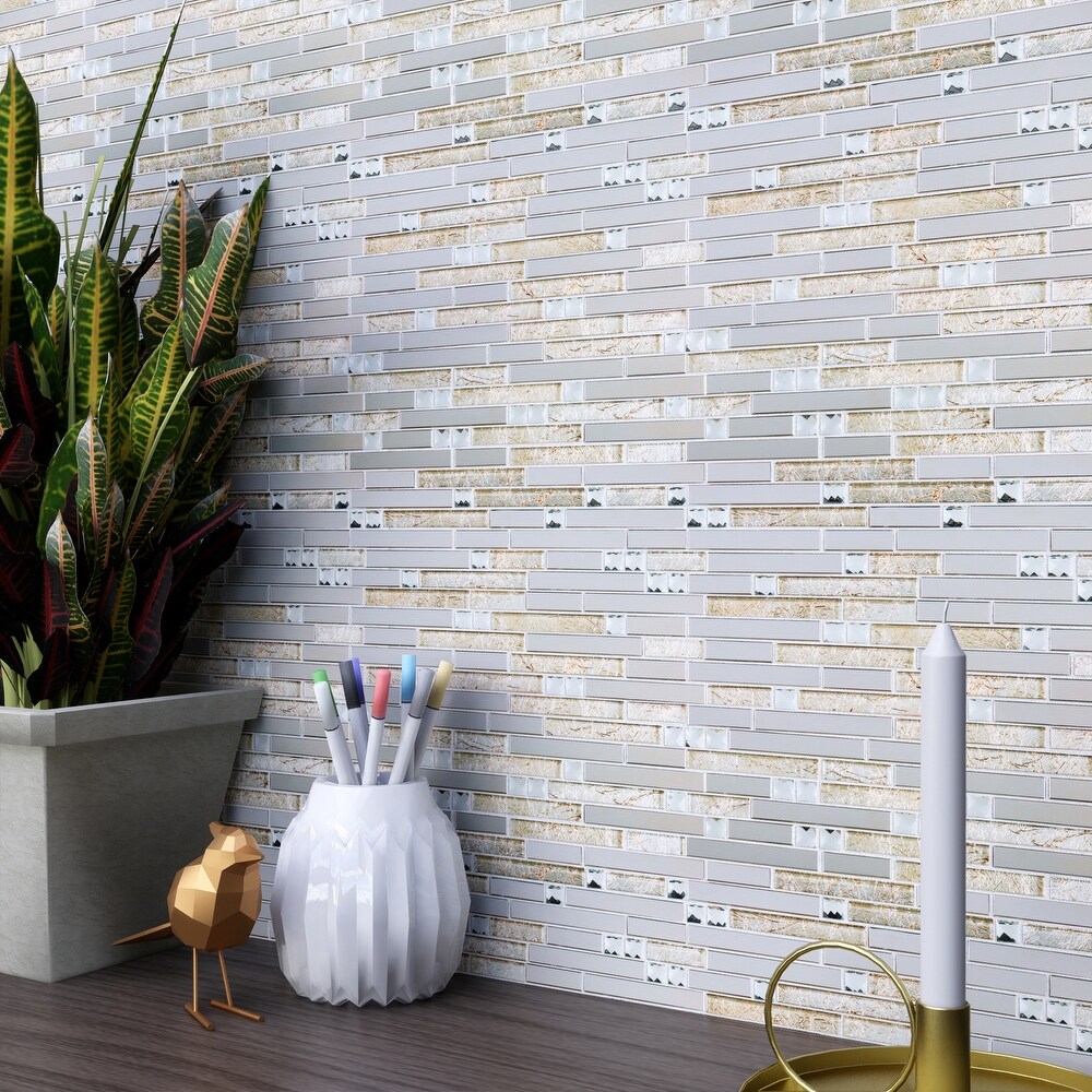 10 Sheets Peel and Stick Tile Backsplash for Kitchen Wall Tile, Self  Adhesive Br