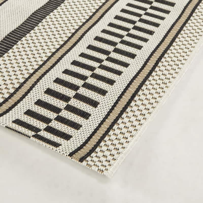 Denning Striped Indoor/Outdoor Area Rug