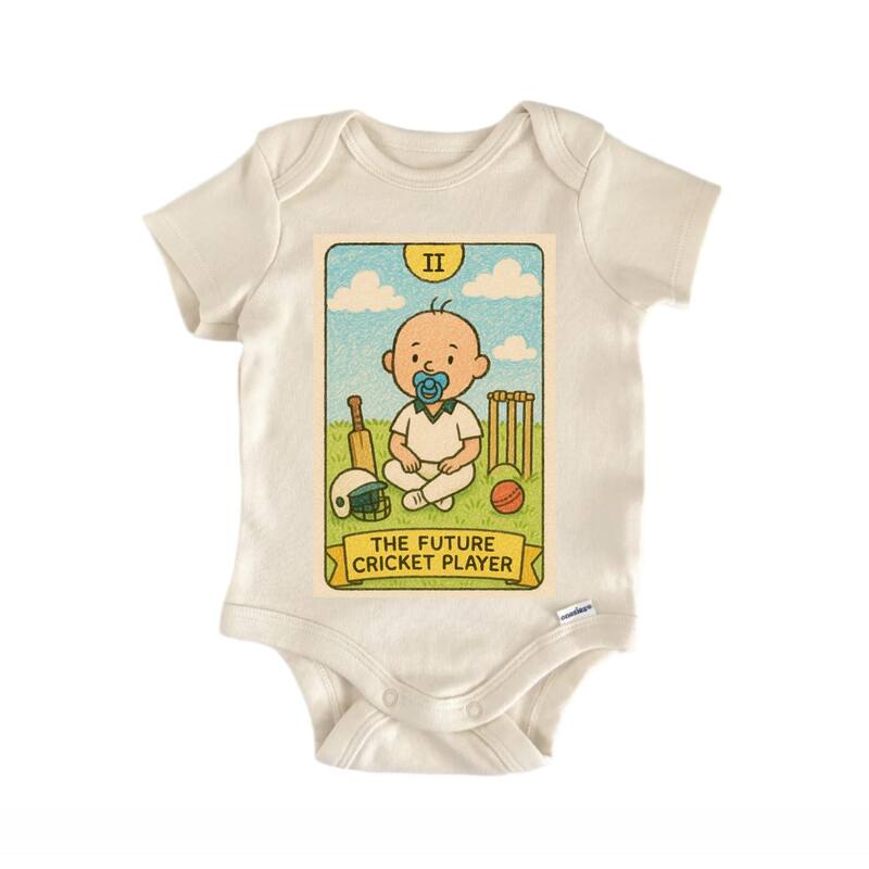 Future Cricket Player - Baby Bodysuit - Natural - Newborn