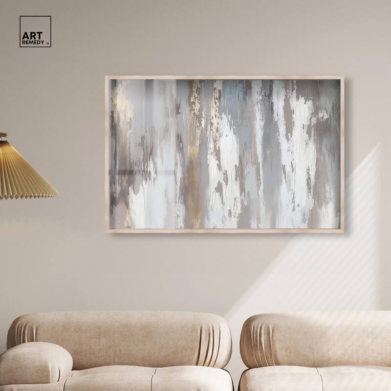 Flooding Gold I Shadowbox by Art Remedy