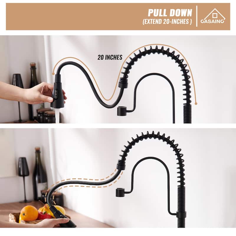 All-in-One Undermount Single Bowl 16 Gauge Nano Brushed Stainless Steel Workstation Kitchen Sink with Accessories and Faucet Set