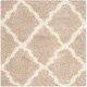 preview thumbnail 59 of 162, SAFAVIEH Dallas Shag Giusy Trellis 1.5-inch Thick Rug 6' Square - Beige/Ivory - Square