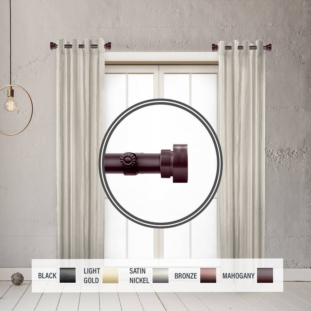 InStyleDesign 1" Side Curtain Rod 12-20 inch long (Set of 2)