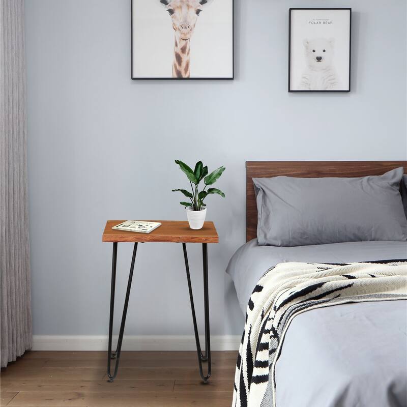 Live Edge Side Table TOP 25MM Thick Leg - Square