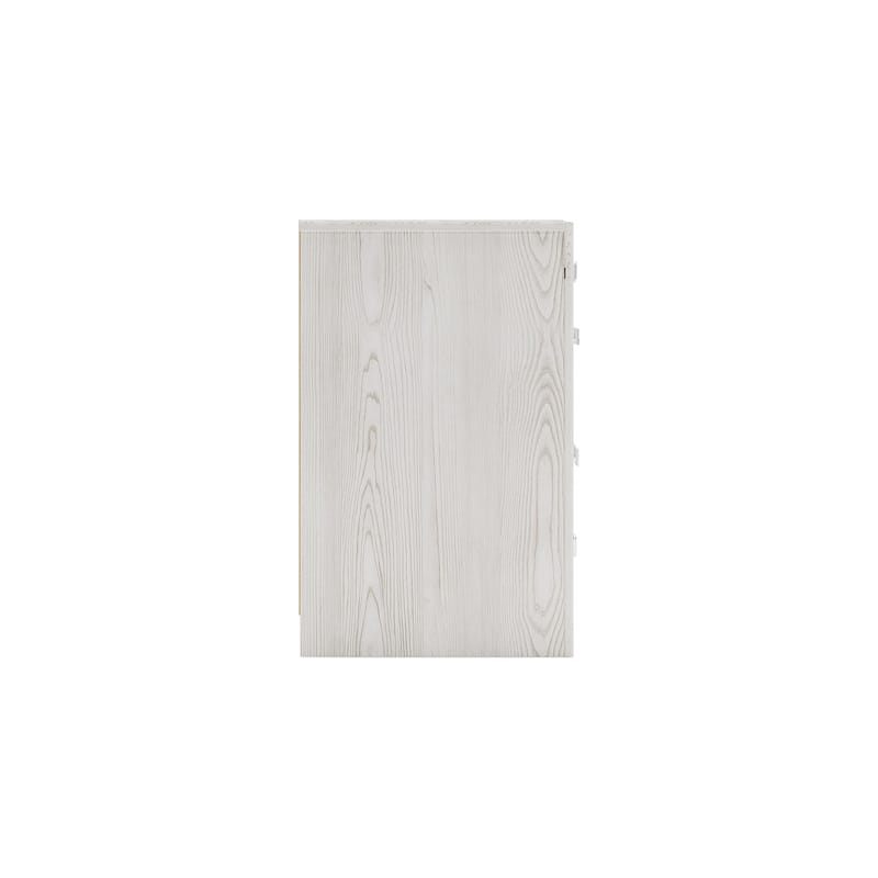 Altyra Glam White Mosaic Chrome Accent 2-drawer Nightstand with Wireless Charging