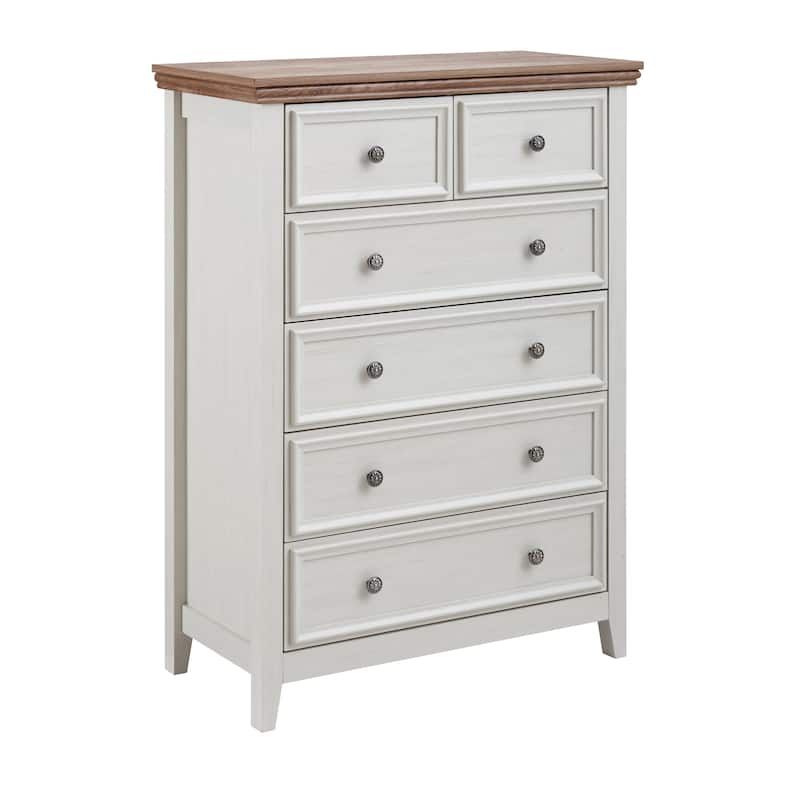 Beige Modern 6-Drawer Dresser, Closet Organizer for Living Room