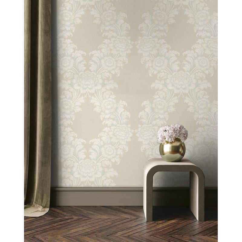 Seabrook Designs Chandra Ogee Unpasted Wallpaper - 27 in. W x 27 ft. L