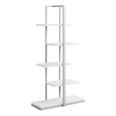 48-Inch High 4-Shelf Freestanding Bookcase with Metal Frame and Wooden Shelves for Storage and Display - 72