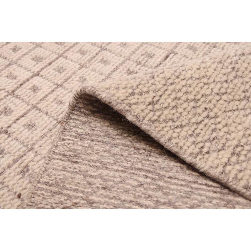 ECARPETGALLERY Hand-knotted Looma Ivory Wool Rug - 8'2 x 10'2