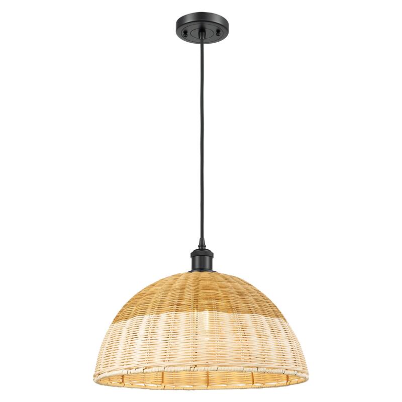Innovations Lighting Endless Possibilities Ballston - Bristol Natural II - 1 Light 16" Cord Hung Mini Pendant - Matte Black