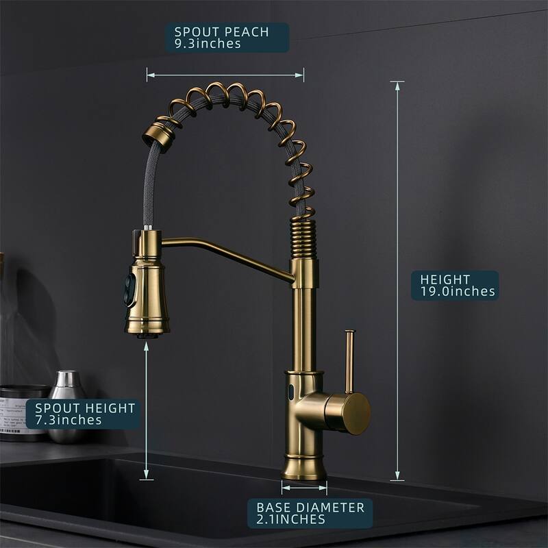 Single-Handle Touchless Pull Down Kitchen Faucet with Two Functions