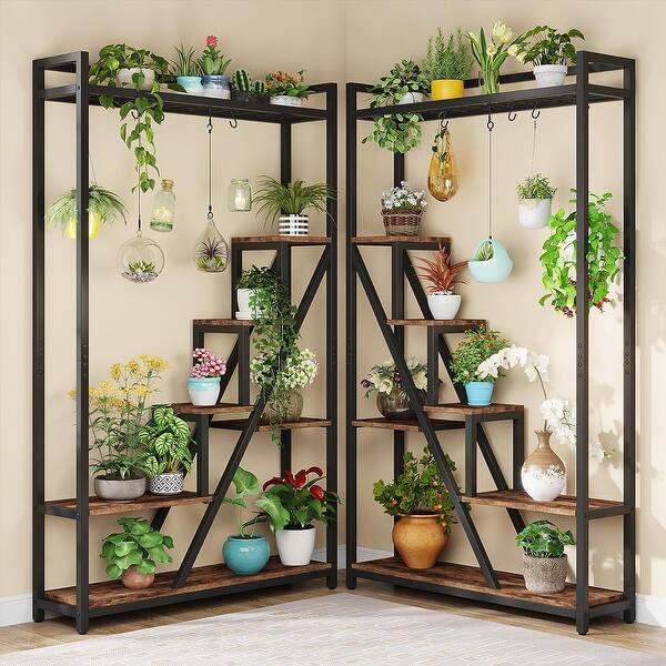 70.9" Tall Plant Stand, 7-Tier Large Plant Shelf with 5 S-Hooks - Bed Bath  & Beyond - 38345597