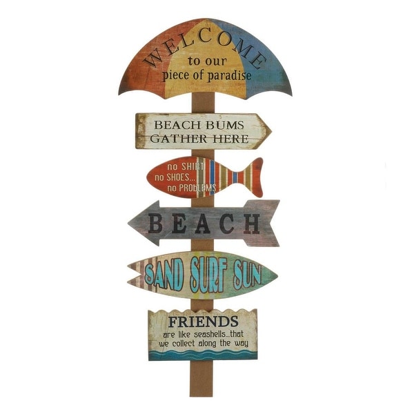 Antique Welcome To Beach Wall Decor