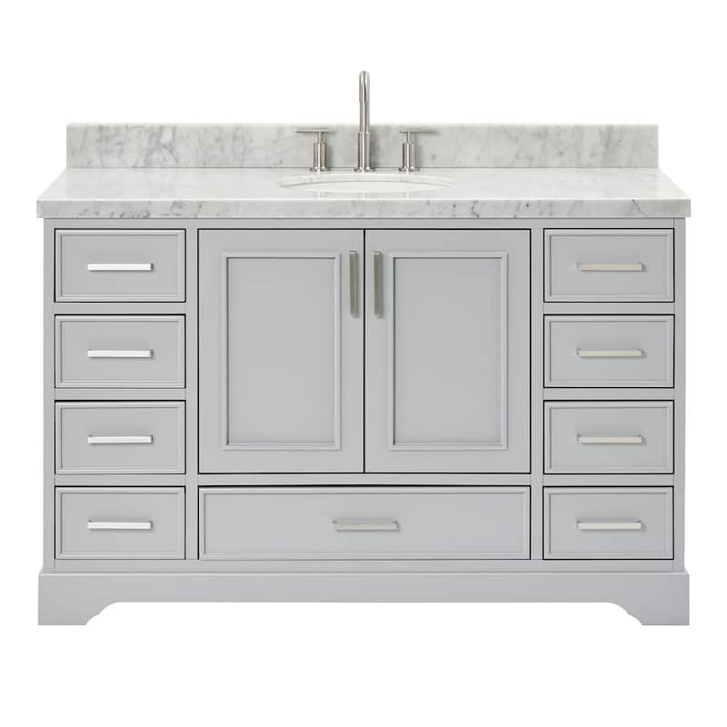Ariel M055SCWOVO Stafford 55" Free Standing Single Basin Vanity Set - Grey - Ash Finish
