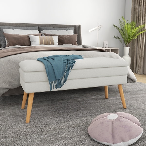 Modern Linen Storage Bench Upholstered Ottoman Bed Bath & Beyond