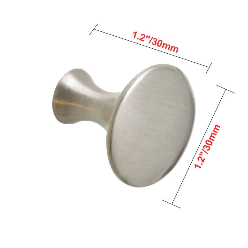 Utopia Alley Charlton Cabinet Ring Pull Knob - Decorative Cabinet Drop Pull Knobs for Cabinets - Metal Pull Knobs 1 1/5" - 10 pack - Brushed Nickel