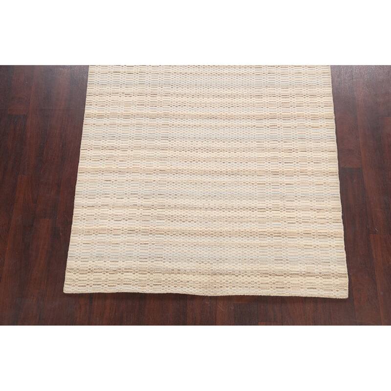 Modern Geometric Moroccan Oriental Area Rug Handmade Wool Carpet - 5'0" x 8'0"