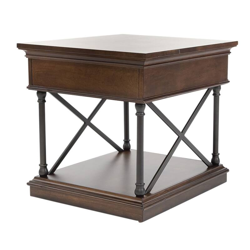 Tribeca Cordovian Brown Drawer End Table