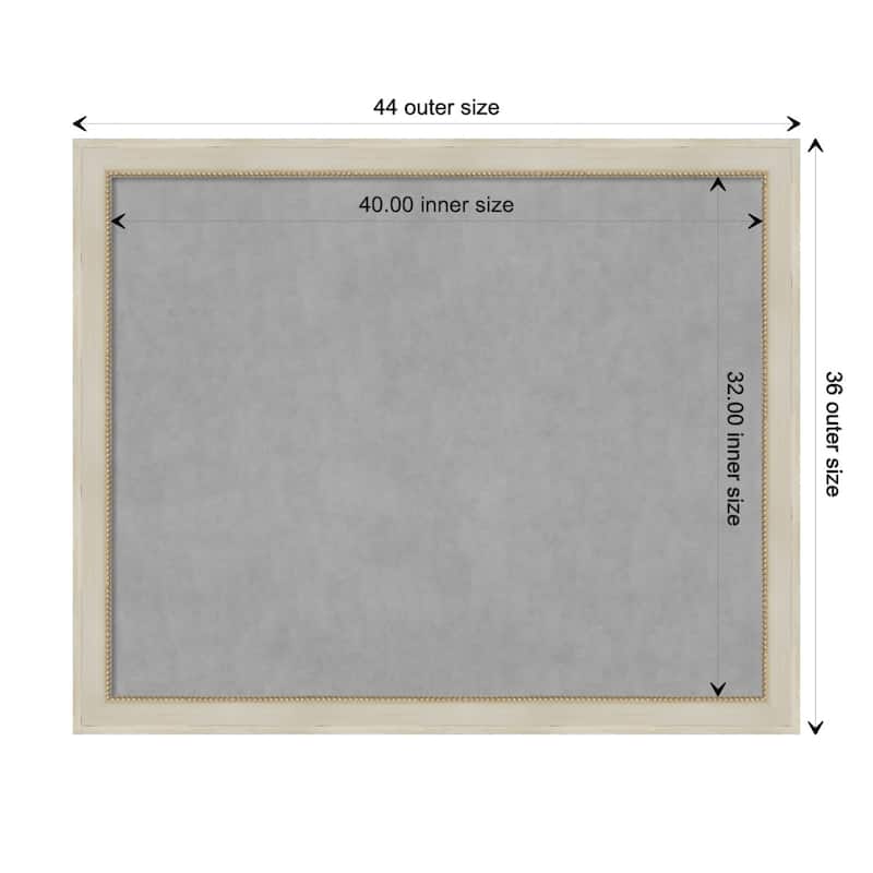 Amanti Art Parthenon Cream Framed Magnetic Board - Board Size 40x32