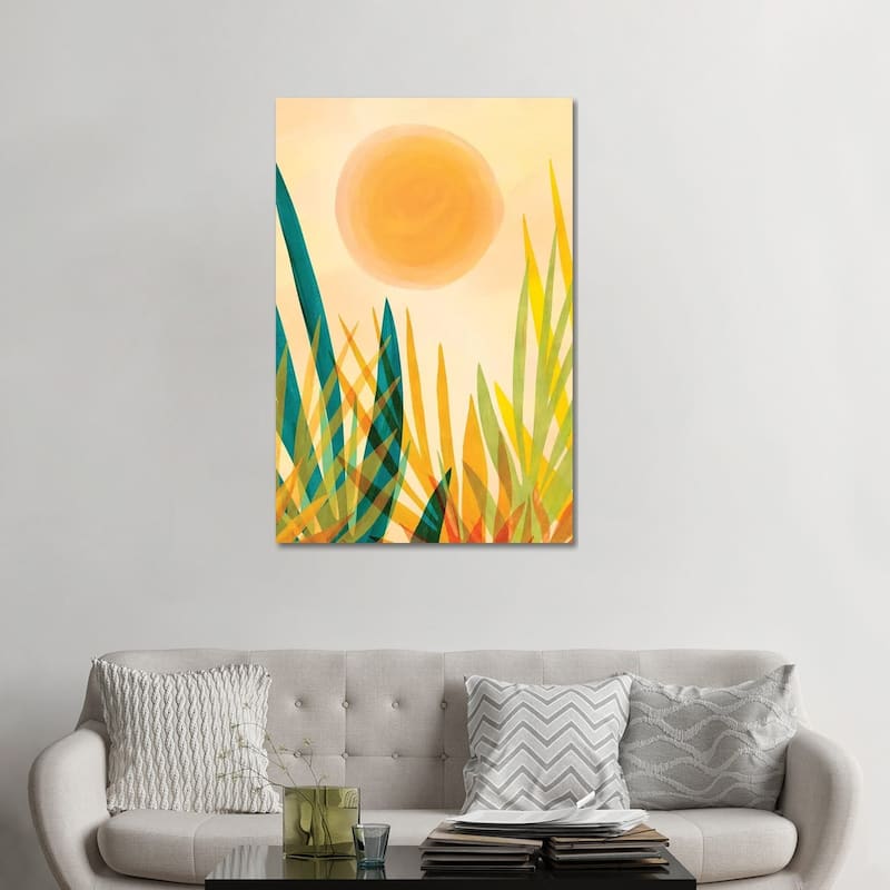 iCanvas "Golden Garden" by Modern Tropical Canvas Print - 48x32x1.5