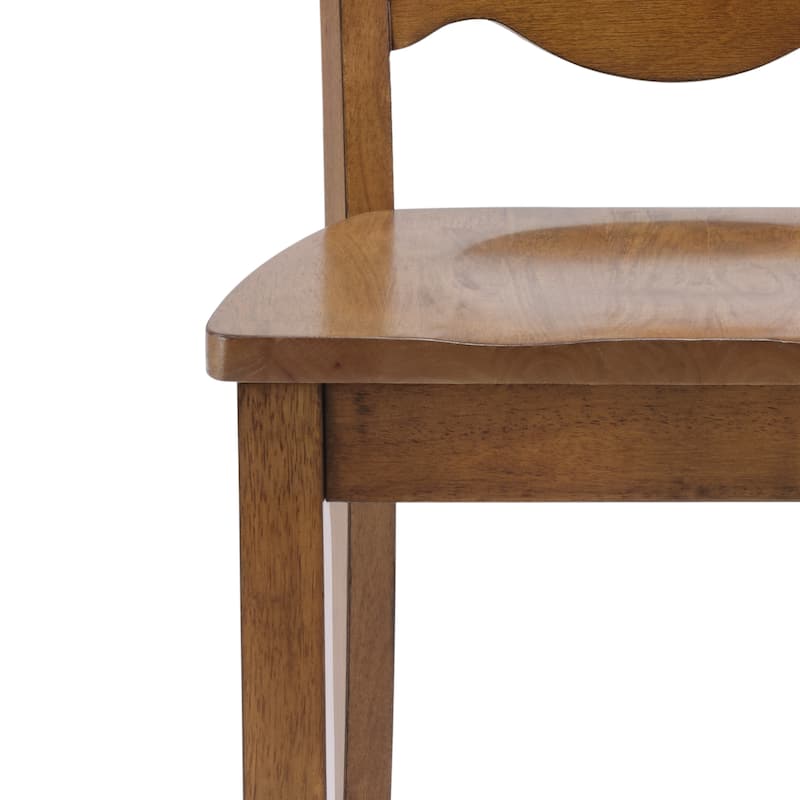 Distressed 17"W Wooden Ladder Back Dining Chairs
