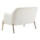 preview thumbnail 104 of 117, Barbara 43" Contemporary Velvet Loveseat Sofa with Goldtone Metal Legs by HULALA HOME