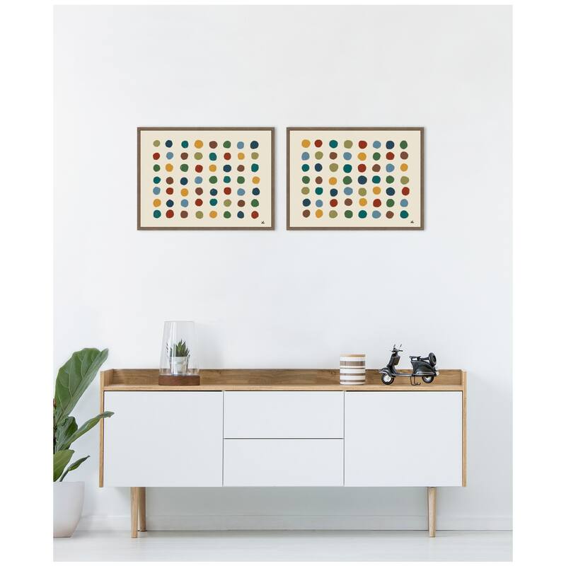 Kate and Laurel Walnut Meditation 3 2 Piece Framed Canvas Wall Art Set by Kelly Knaga