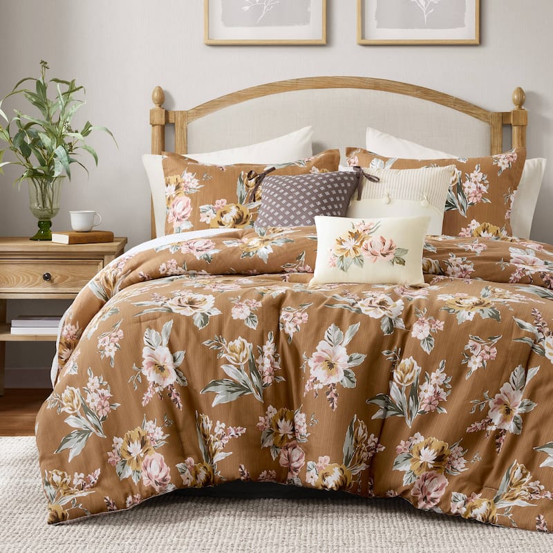 Madison Park Salara 7 Piece Vintage Floral Comforter Set