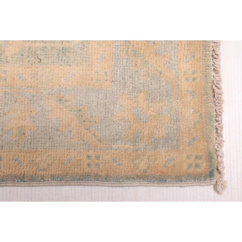 ECARPETGALLERY Hand-knotted Peshawar Oushak Teal Wool Rug - 2'11 x 11'8